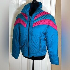 80s Emillo Oversize Color Block Puffer Jacket - Size Small/ Medium​​​​​​